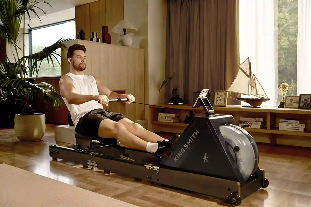 Waterroeitrainer voor thuisgebruik geschikt voor afvallen, conditietraining, full-body workouts en dagelijkse fitness in huis.