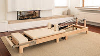 Pilates reformer met verstelbare veren en footbar