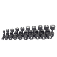Premium dumbbellset 1-10 kg met polyurethaan halters