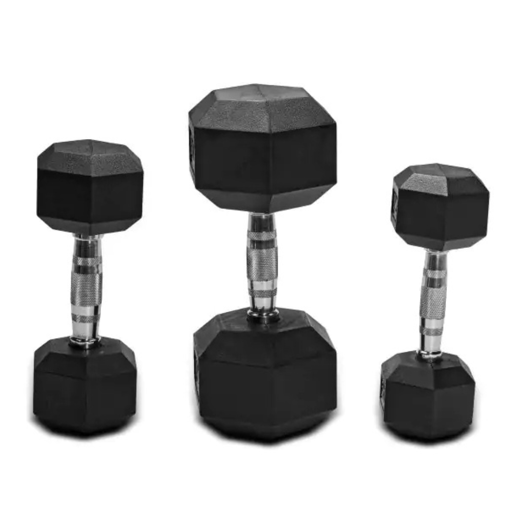 APUS Dumbbell set – Hexagonale PVC Dumbbells met Professionele Grip