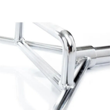 Olympische halterstang hex bar met dubbele grip en knurling close up
