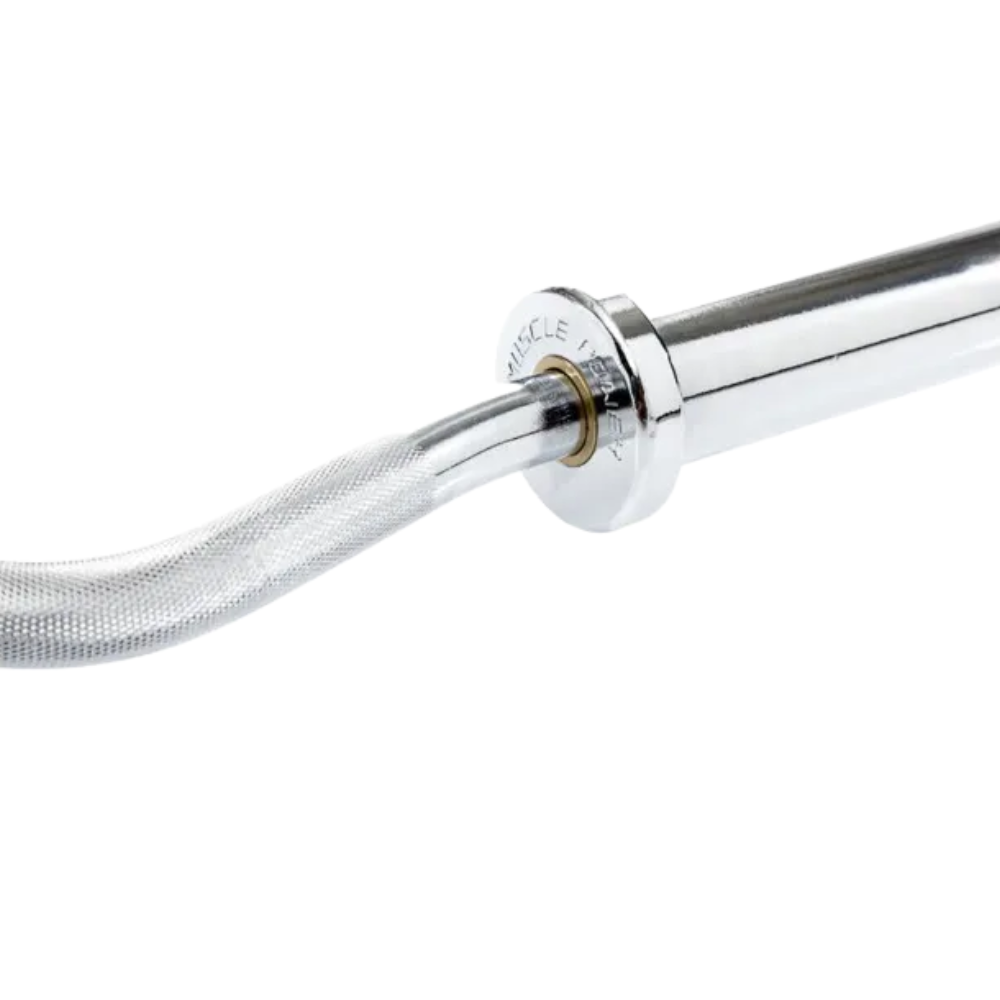 Super curl barbell met messingbussen en chroom afwerking voor fitness apparatuur