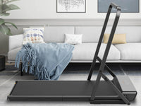 Opvouwbare handrail bevestigd aan KingSmith loopband
