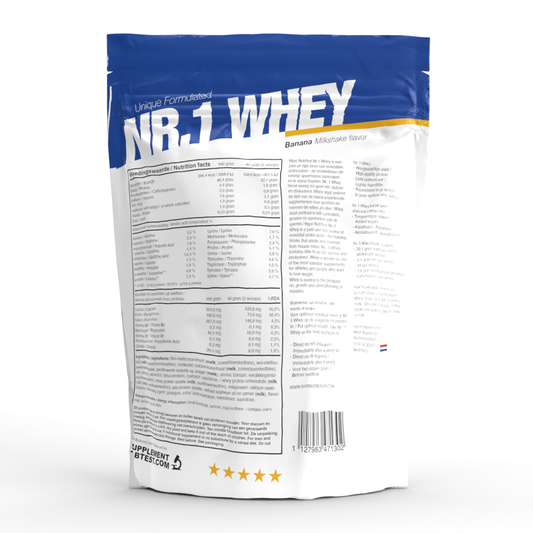 Nr.1 Whey Vanille, Banaan, Aardbei – premium whey proteïne combideal