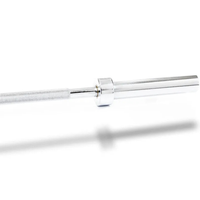 Professionele barbell met chroom coating en dubbele knurl grip