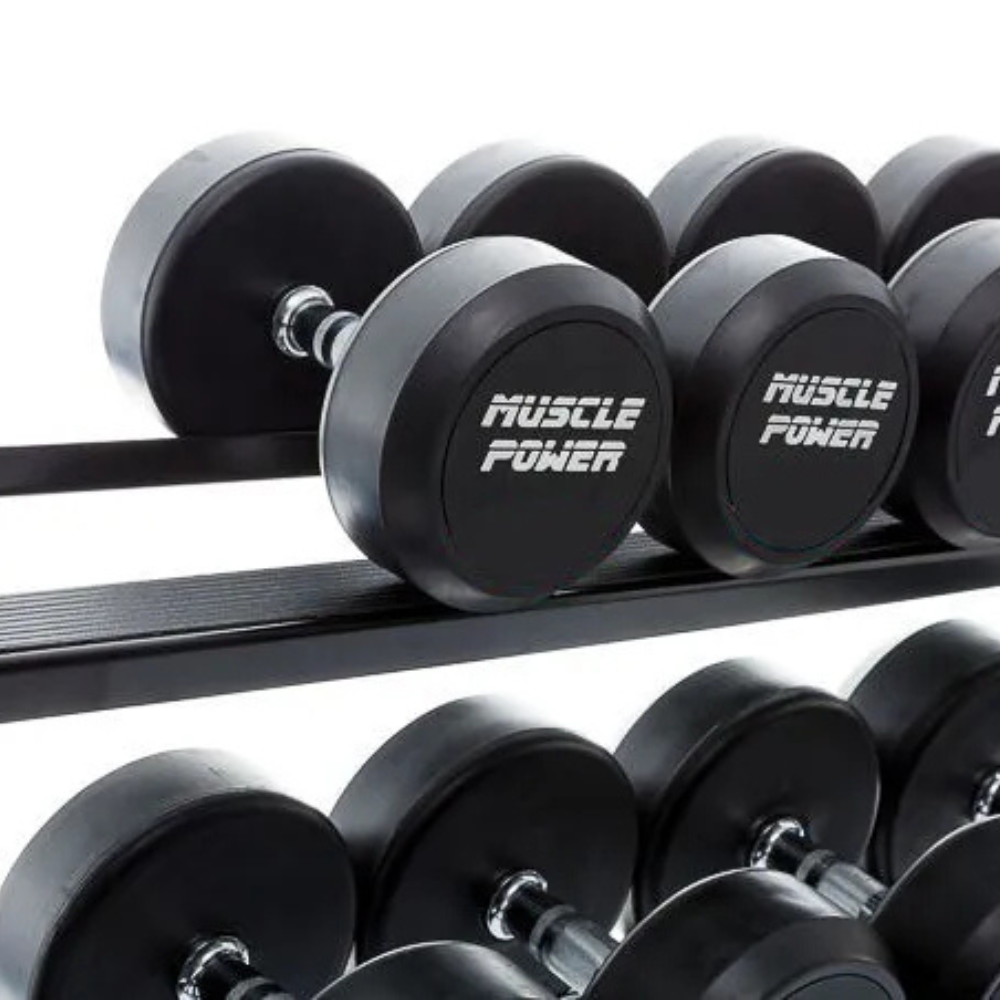 Dumbbell rek professioneel voor sportschool en home gym organisatie met pu dumbbells