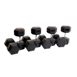 Muscle Power Hexagon Dumbbells Set 42,5–50 kg – Absolute Kracht, Professionele Controle