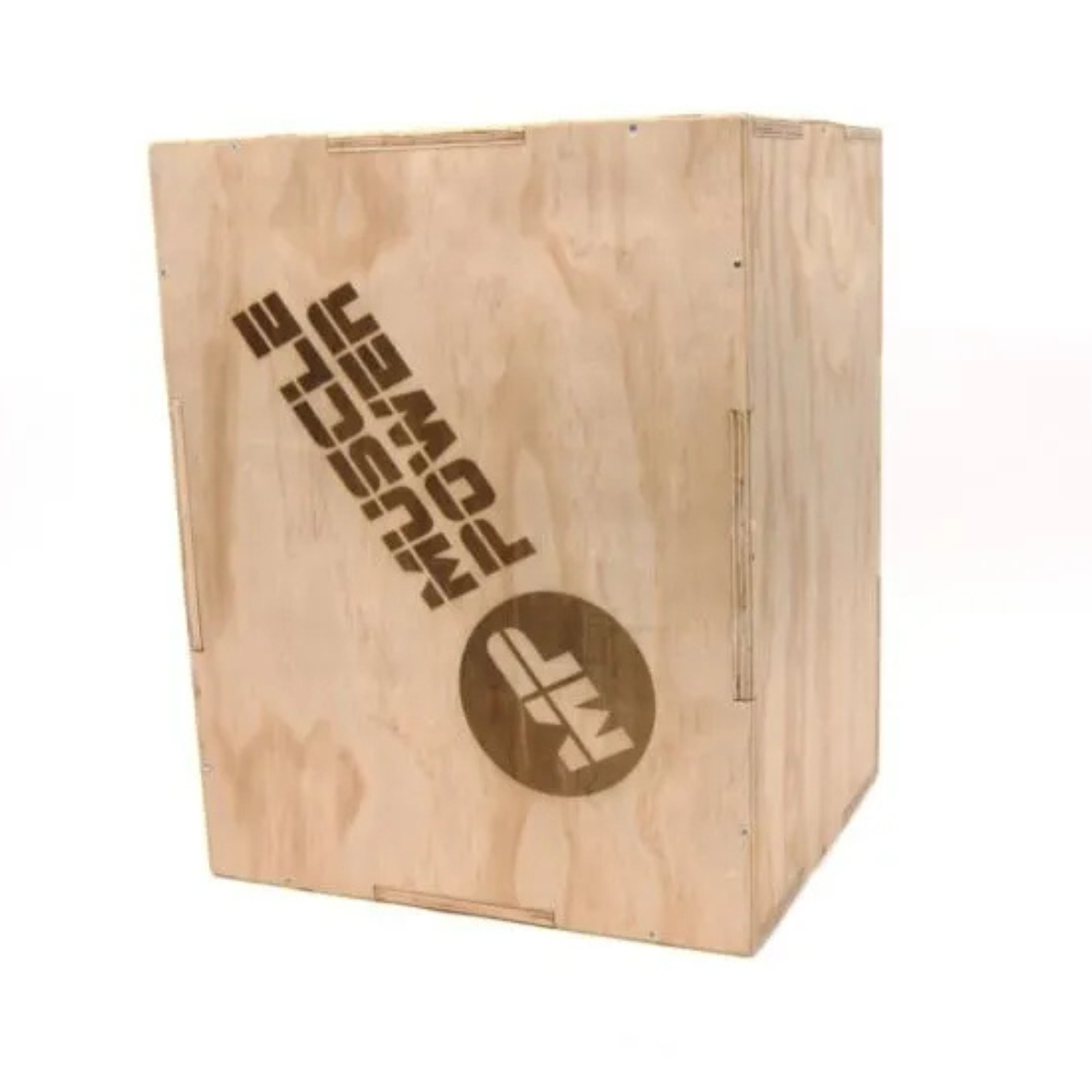 Fitness box hout voor home gym en crossfit training staand