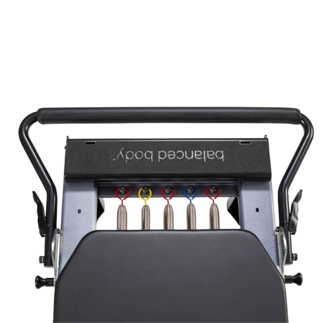 Balanced Body Allegro Nextgen reformer verticaal opbergbaar voor thuisgebruik