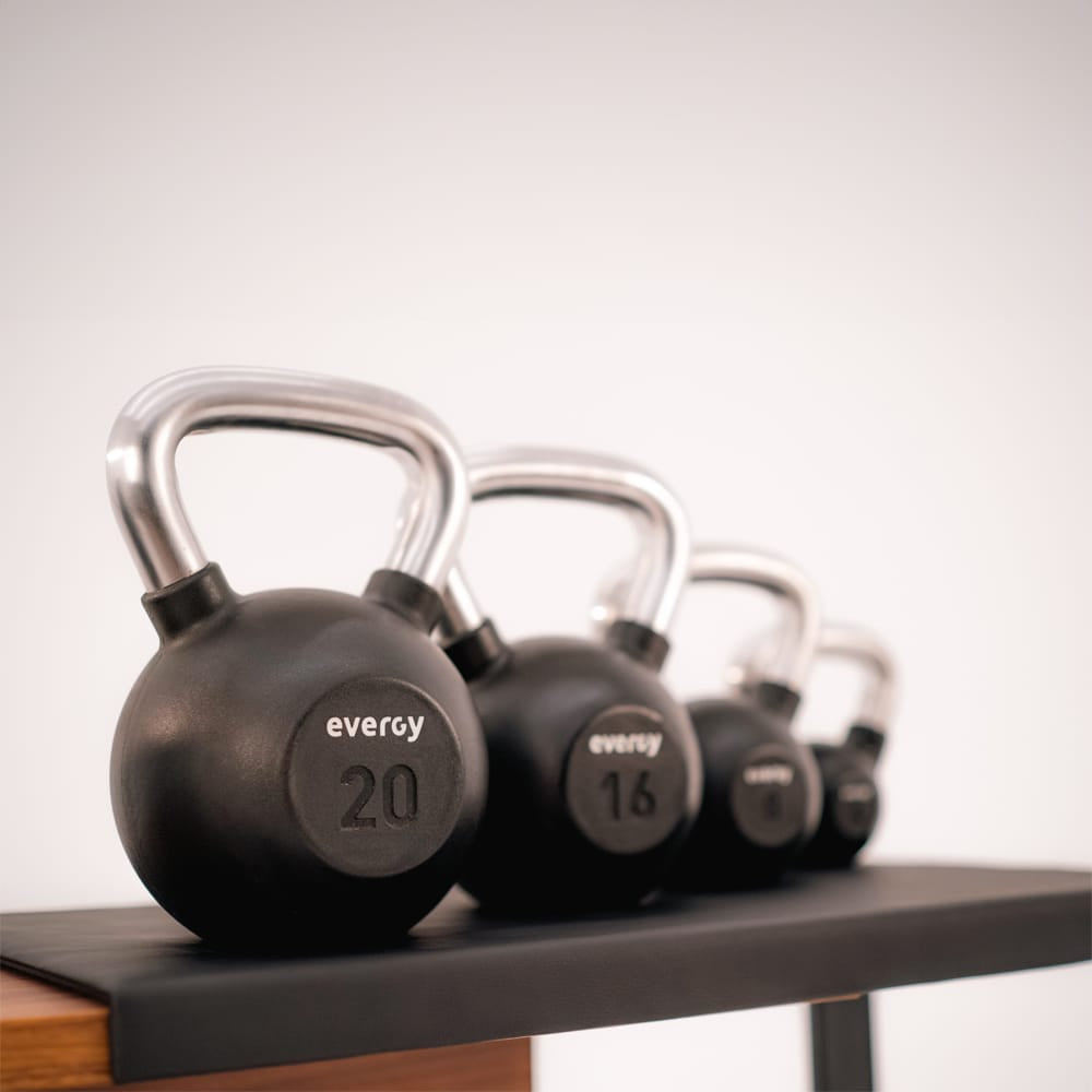 Kettlebell set Evergy Limited in professionele trainingsruimte – afbeelding 7