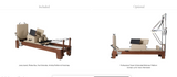 Pilates reformer The Walnut Studio met massief walnoothouten frame