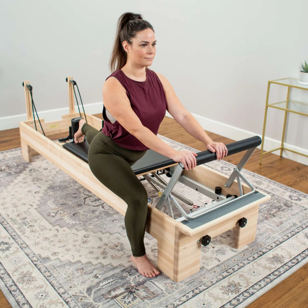 Professionele Balanced Body Studio Reformer met premium bekleding