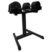 Muscle Power adjustable dumbbells inclusief opbergrek