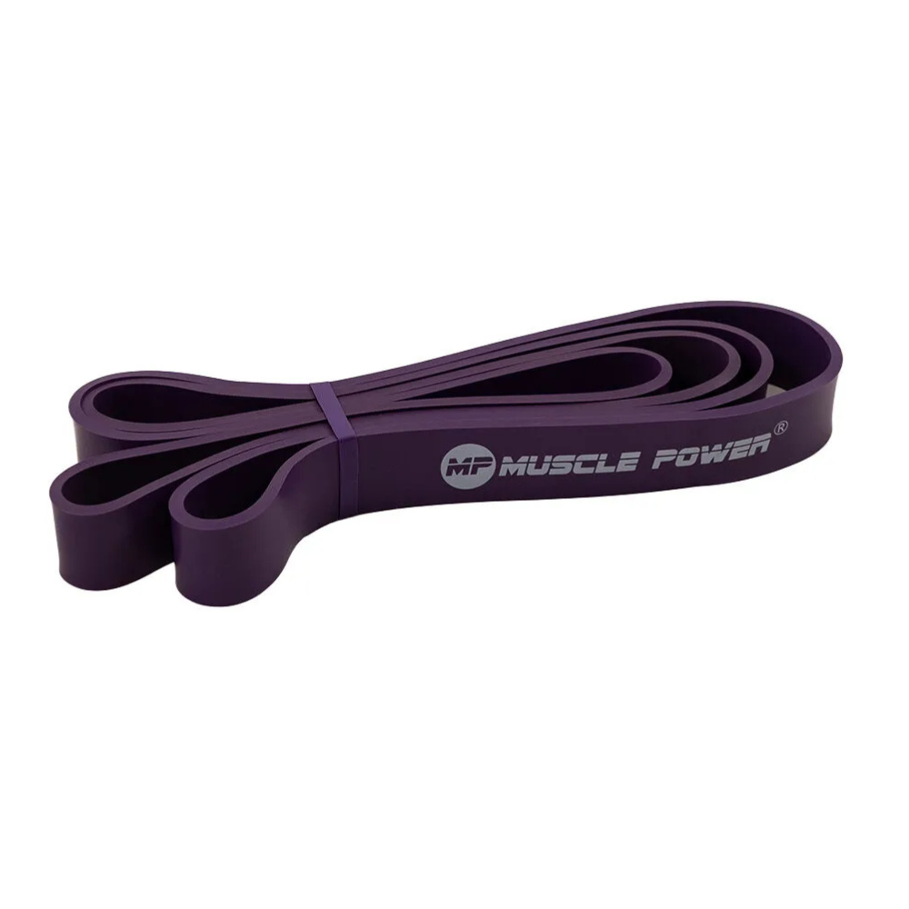 Weerstandsbanden complete set met verschillende powerbands voor krachttraining paars