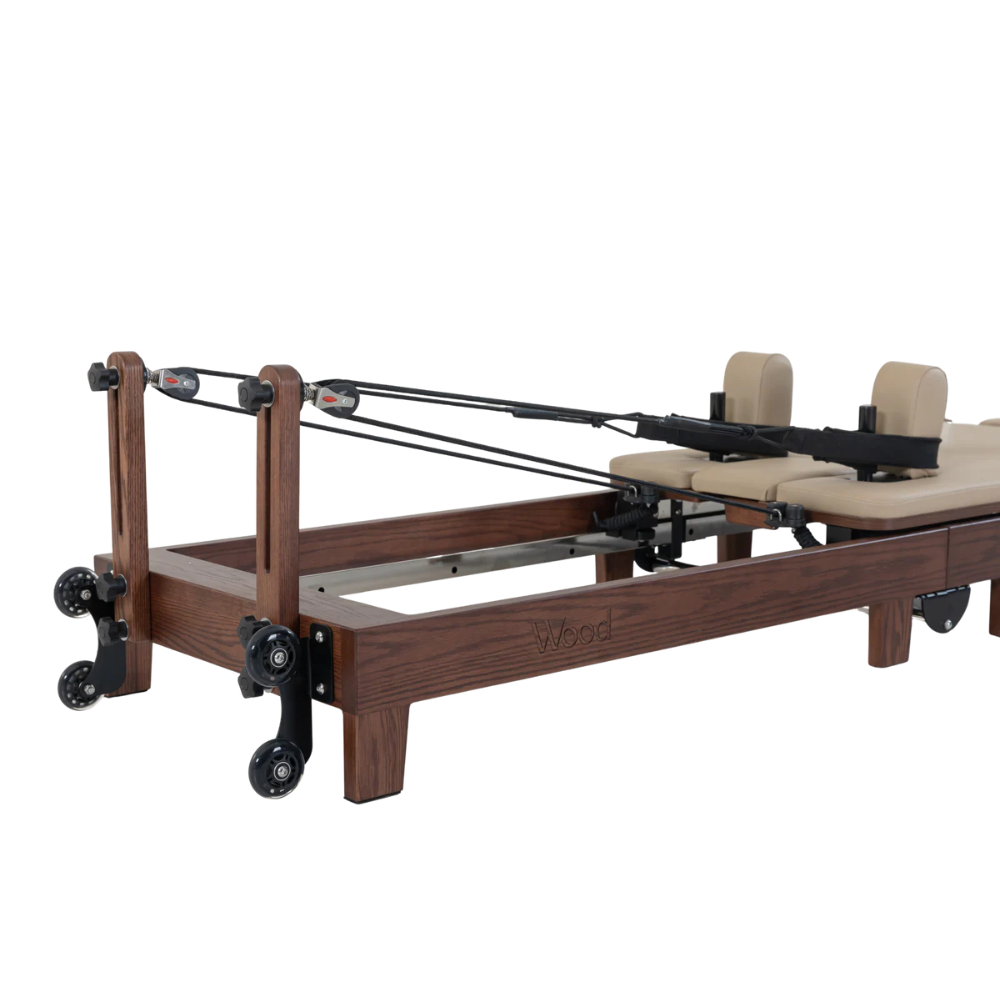 Complete wood reformer inclusief Pilates accessoires wooden reformer