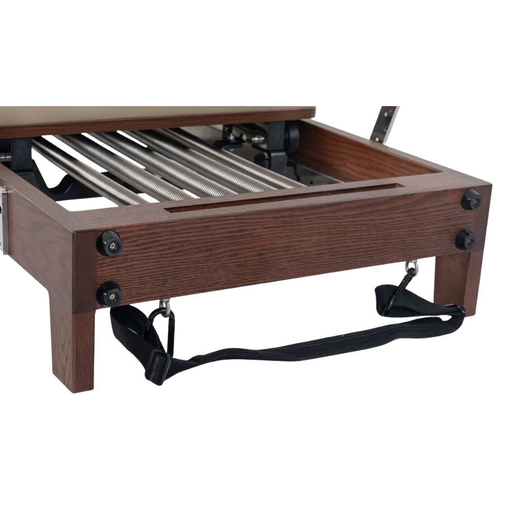 Opvouwbare reformer machine pilates met premium afwerking spring kant