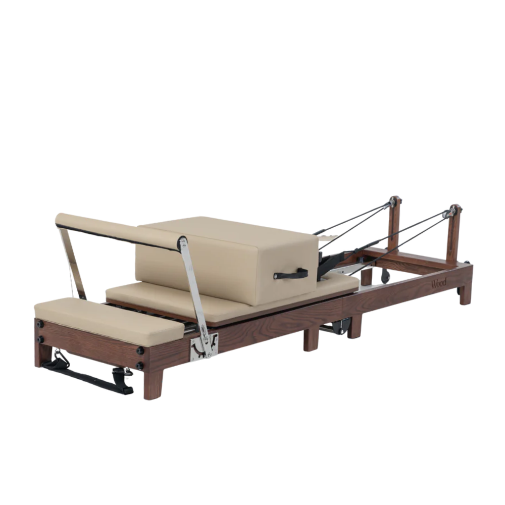 Pilates reformer The Walnut Foldable van massief walnoothout
