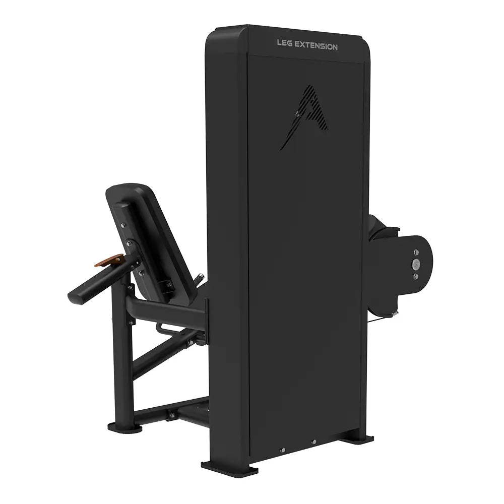 leg extension seated fitness apparaat voor quadriceps training zijkant