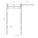 Crossfit rack MP115 met pull up triangel en boksbal beugel – afbeelding 2