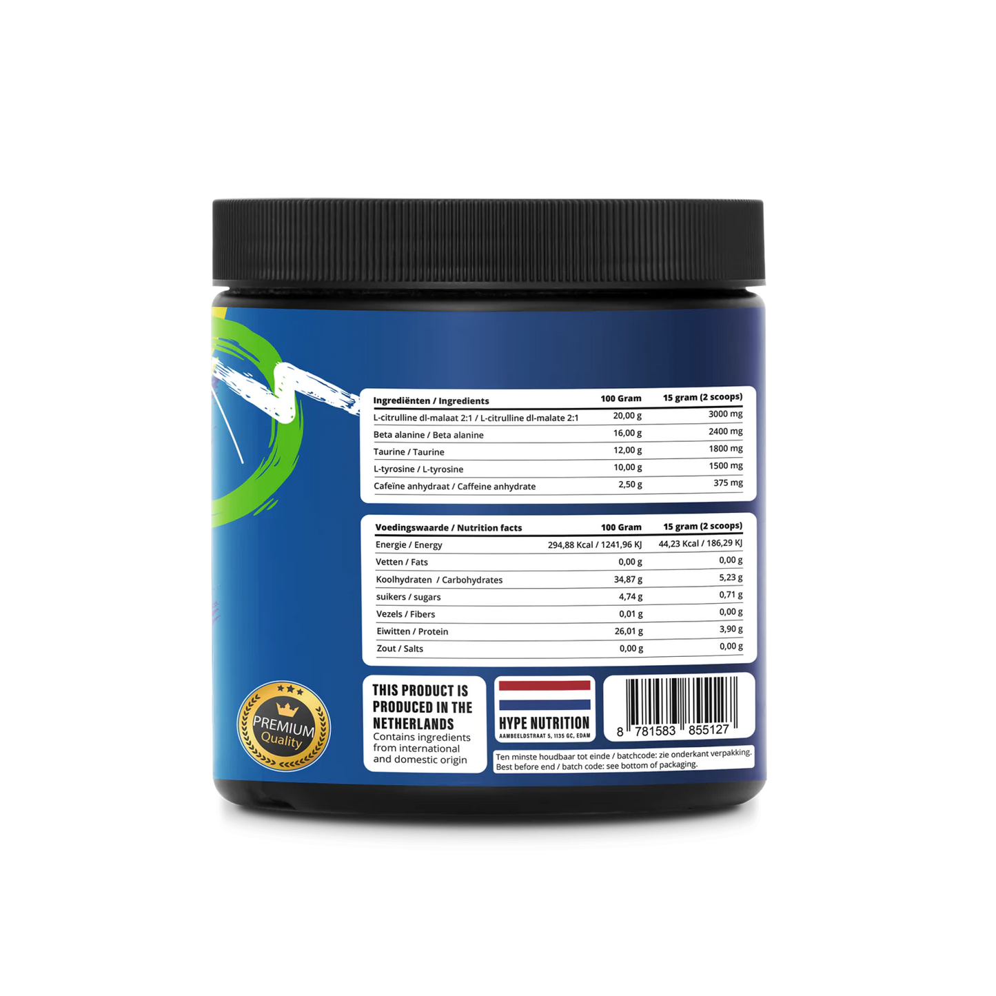 Pre Workout HYPE Classic Pina Banana Colada – Tropische Energie & Explosiver Pump