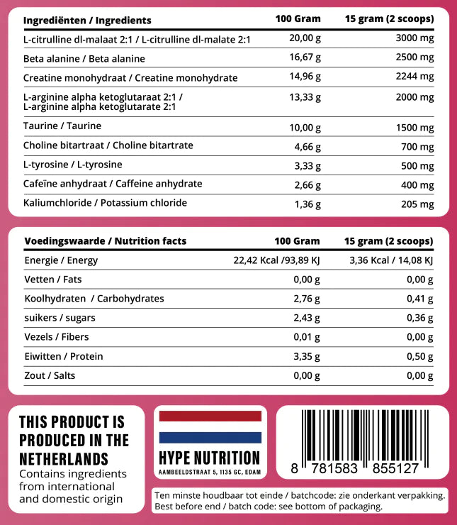 Pre Workout Pumping Iron V2 – Explosive Energie & Ultimativer Fokus