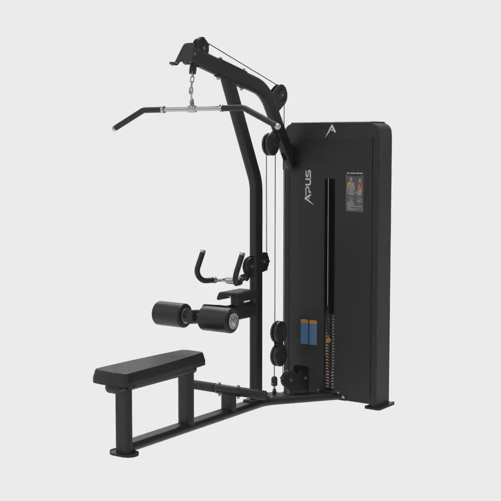 APUS latt pull down & seated row 360 video