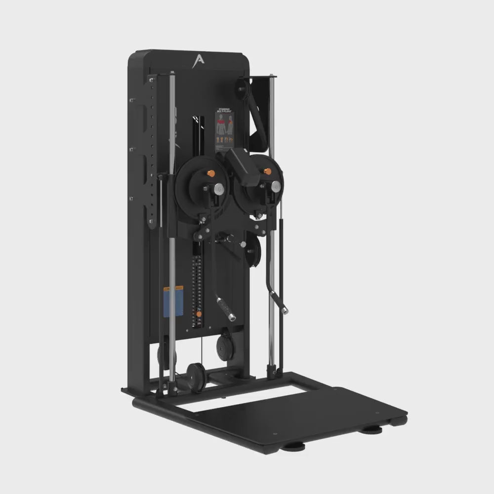 multi flight fitness apparaat voor borst en schoudertraining 360 video