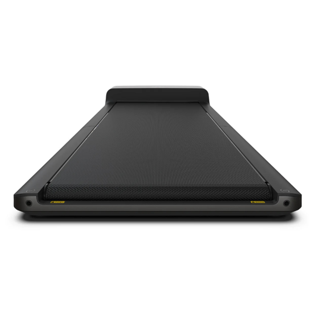 Compacte loopband bureau met opvouwbaar design achterkant close up